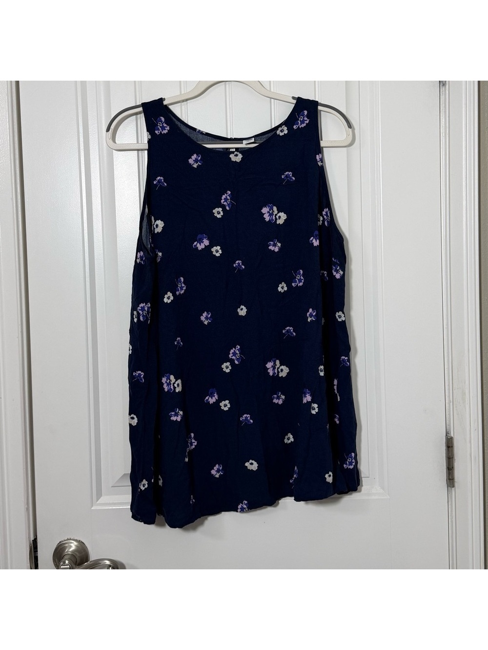 Old Navy Navy Blue Floral Top 3X